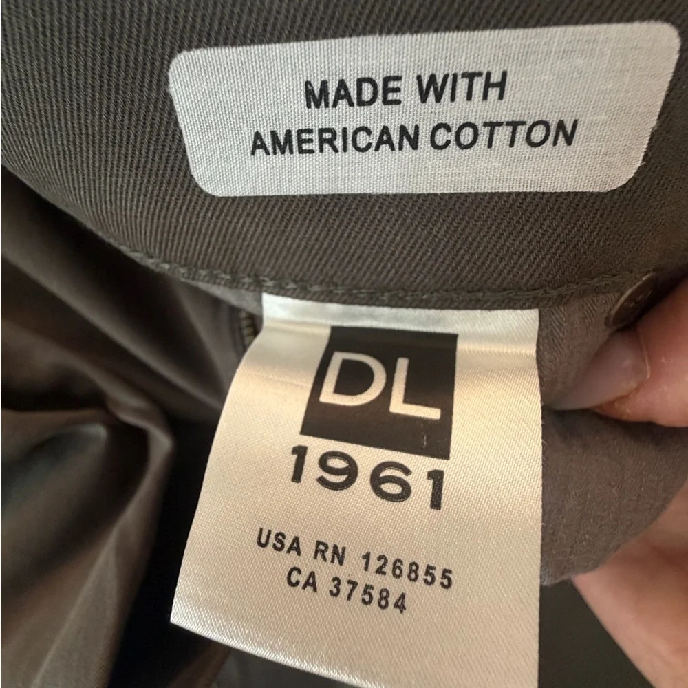 DL1961 Dark Green /‎ Brown Men's Slim Straight Pant Size 33X30